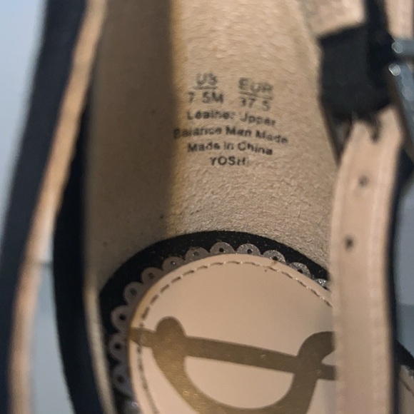 🪩SAM EDELMAN•Yoshi Black Suede Sandals silver studded embellishment •Size 7.5 - Picture 16 of 17